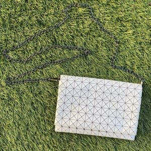 Mat white tile purse